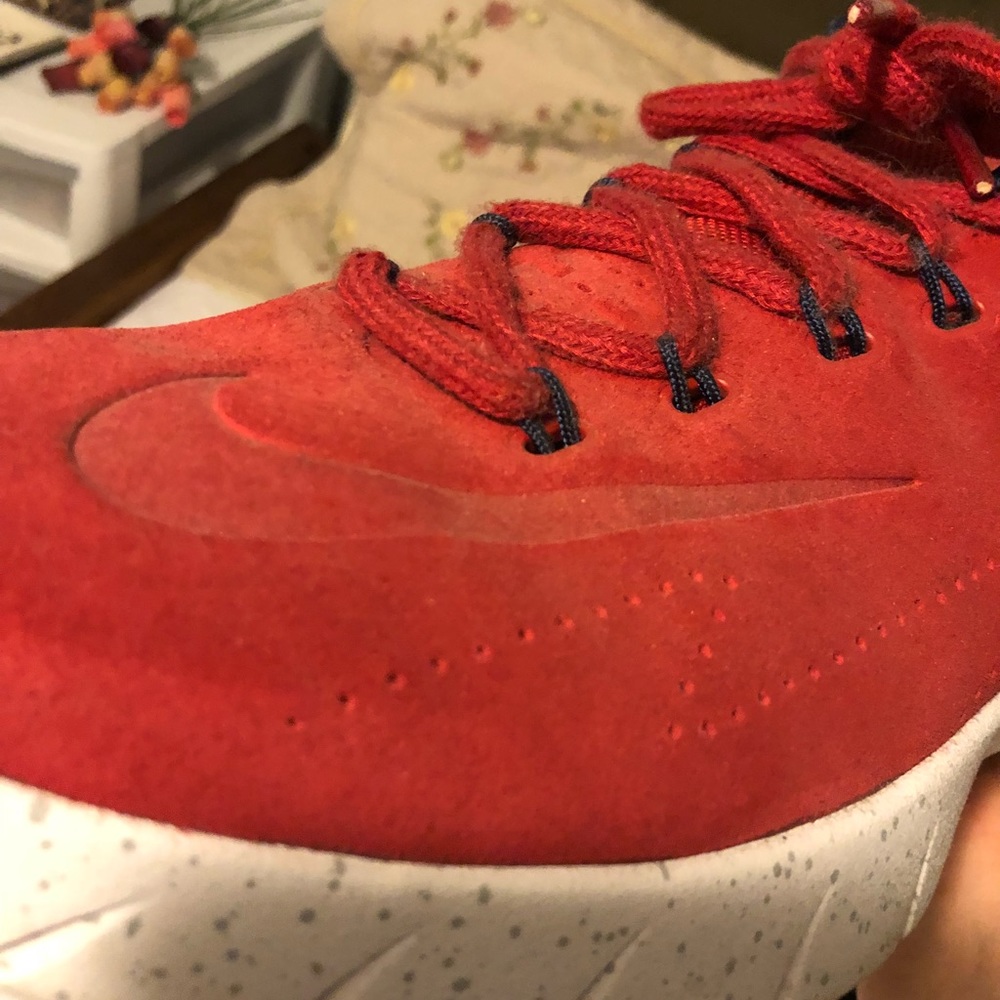 Red velvet Nike sneakers size 14